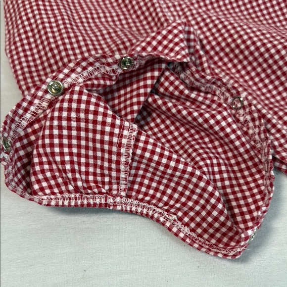The Bailey Boys Red Gingham Football Overalls sz 12 mo - Picture 5 of 11